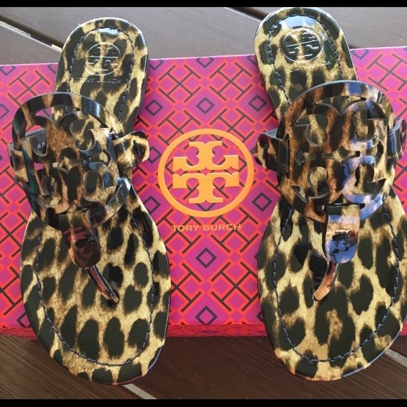 New Tory Burch Miller Leopard Sandals. - Picture 2 of 11